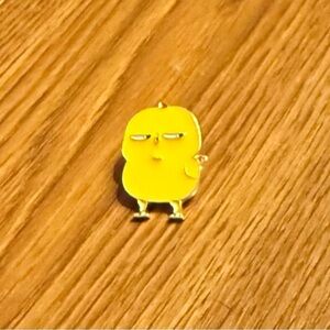 Women’s Accessories Fun Cute Angry Baby Chicken Enamel Pin Brooch-Yellow